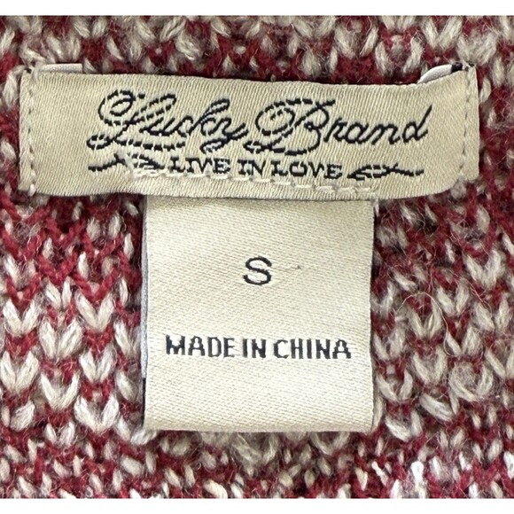 Lucky Brand Women’s Boho Southwestern Aztec Open Cardigan Rustic Western Sz Sm - Picture 5 of 9